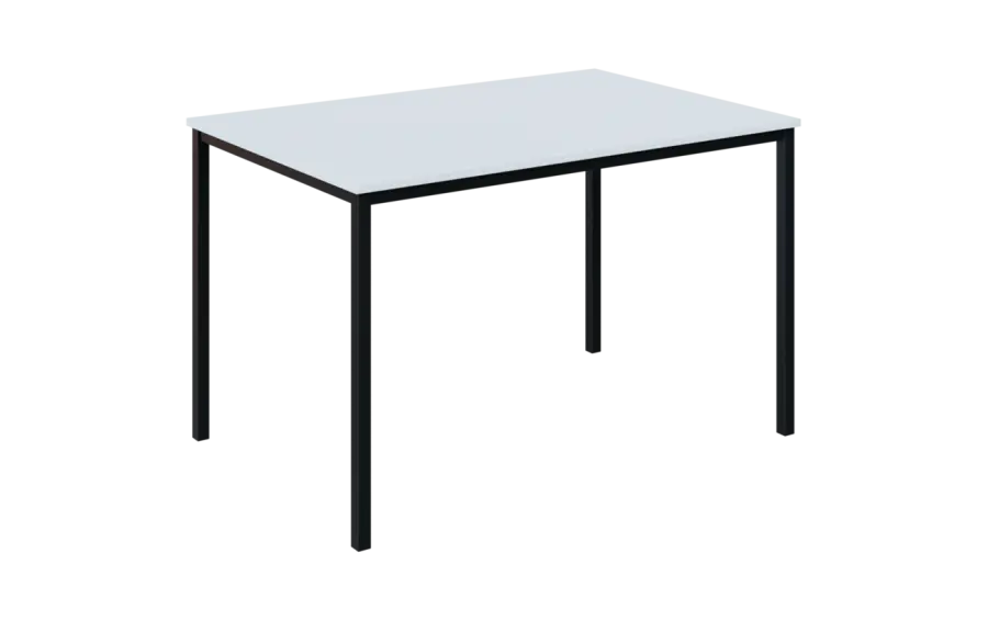 JPT 120 Jídelní stůl 1200 x 800 mm, deska bílá / podnož černá